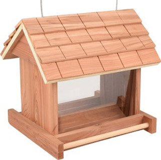 Flamingo f-110344 - Cedar & Plexiglas Bird Seed Dispenser