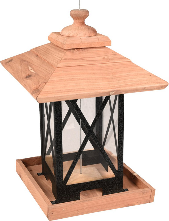 Flamingo f-110332 - Weatherproof Cedar Bird Feeder with Seed Dispenser