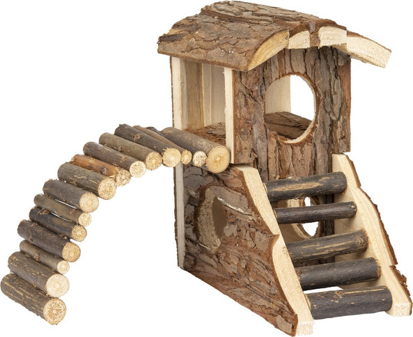 Flamingo f-210301 - Deluxe Rodent Playhouse with Tower and Bridge
