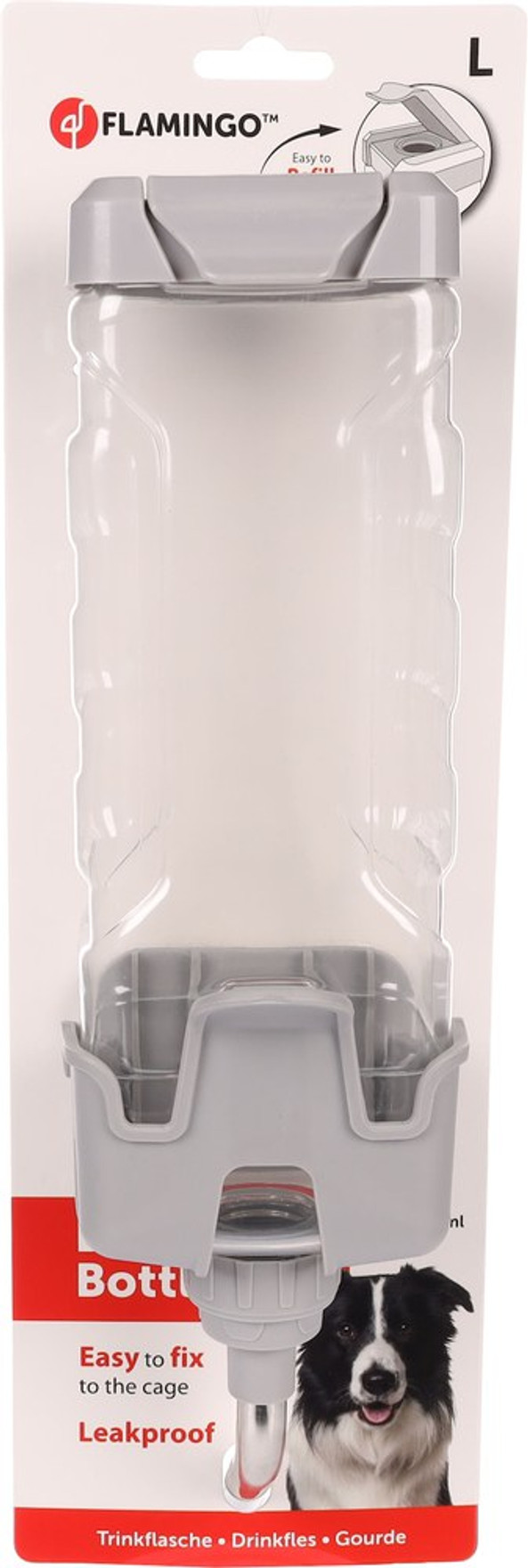 Flamingo f-520817 - Bouteille Pratique pour Chiens avec Valve Anti-Fuite