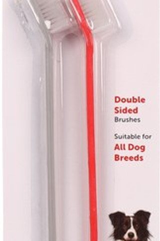 Flamingo f-520815 - Brosse Dentaire Double Face pour Chiens