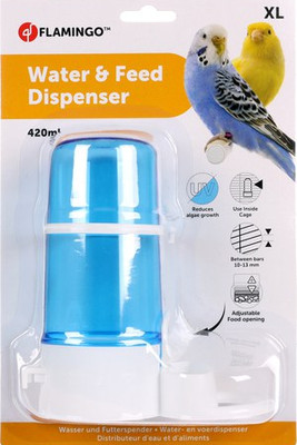 Flamingo f-110407 - Automatic Bird Cage Water and Food Dispenser