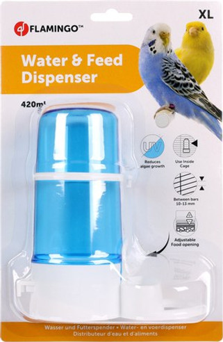 Flamingo f-110407 - Fontaine dEau et Nourriture pour Oiseaux en Cage