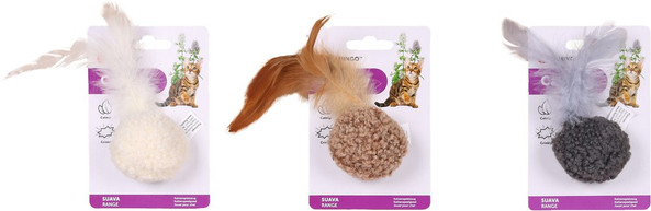 Flamingo f-561176 - Plush Feathered Cat Play Ball for Kittens
