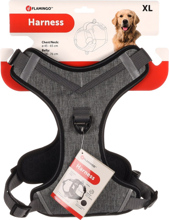 Flamingo f-520934 - Reflective Comfort Fit Dog Harness with Dual Attachments