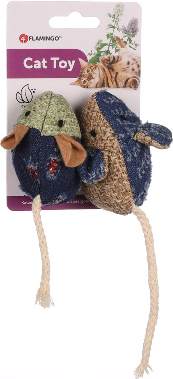 Flamingo f-561186 - Souris Multicolore avec Herbe à Chat