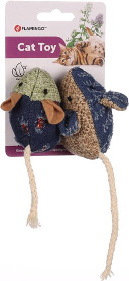 Flamingo f-561186 - Souris Multicolore avec Herbe à Chat