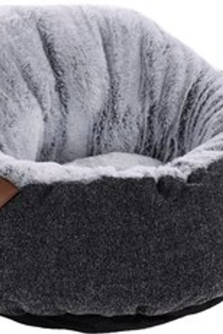 Flamingo f-561191 - Panier Douillet pour Chat en Peluche Grise