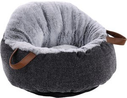 Flamingo f-561191 - Cozy Plush Cat Basket with Sturdy Straps