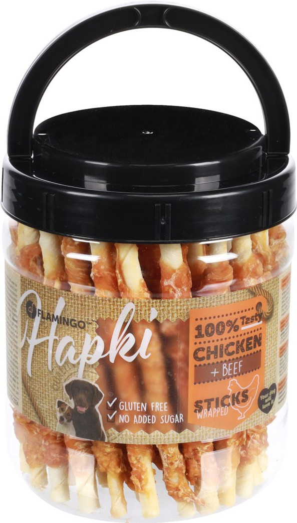 Flamingo f-521115 - Friandises Bâton Blanc avec poulet 12,5cm 600gr