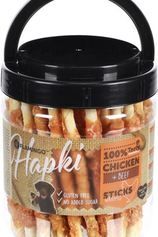 Flamingo f-521115 - Friandises Bâton Blanc avec poulet 12,5cm 600gr