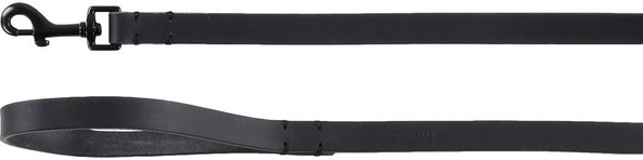 Flamingo f-521250 - Laisse en Cuir Noir Leano pour Chiens