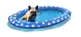 Flamingo f-521369 - Lit Flottant pour Chiens Amateurs de Natation