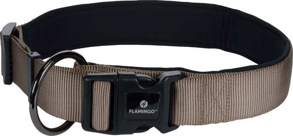 Flamingo f-521481 - Collier Élégant Taupe pour Chiens Abbi