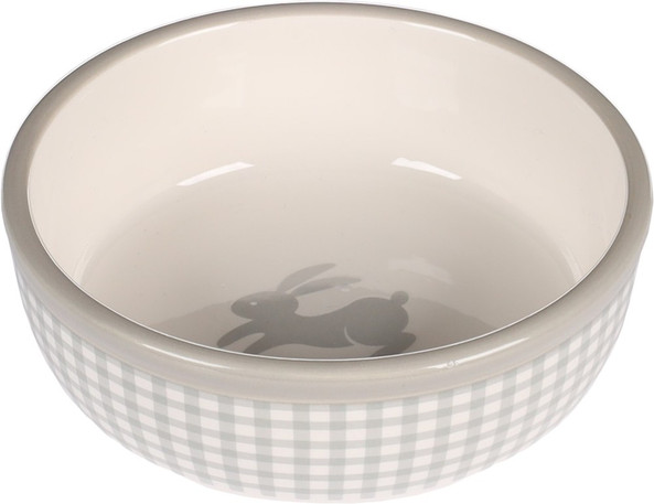 Flamingo f-210343 - Gamelle pour la nourriture et l'eau Lapin Rond clair & Blanc