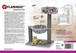 Flamingo f-561298 - Wilma Plush Cat Tree with Jute Scratching Rope