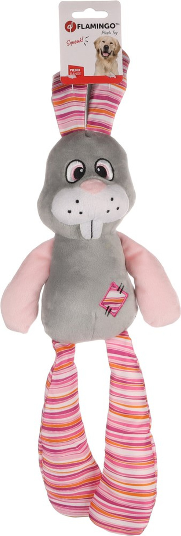 Flamingo f-521907 - Pieno Plush Rabbit Squeaker Dog Toy
