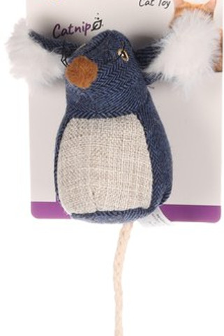 Flamingo f-561329 - Souris en Peluche Bleu Nuit avec Herbe à Chat