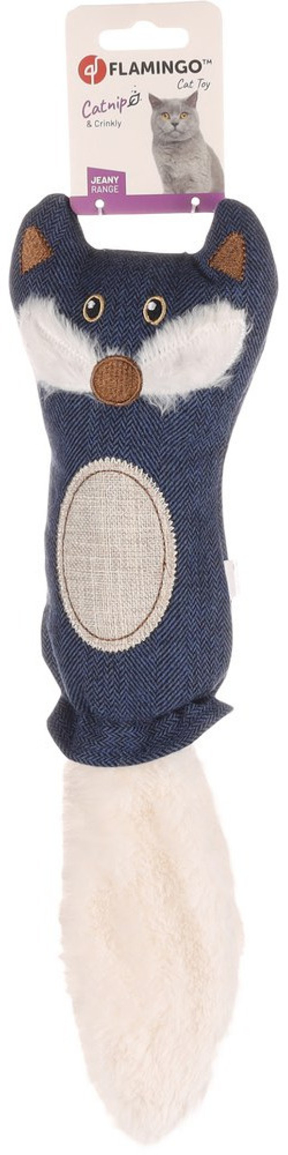 Flamingo f-561331 - Dark Blue Catnip Toy with Rustling Sounds