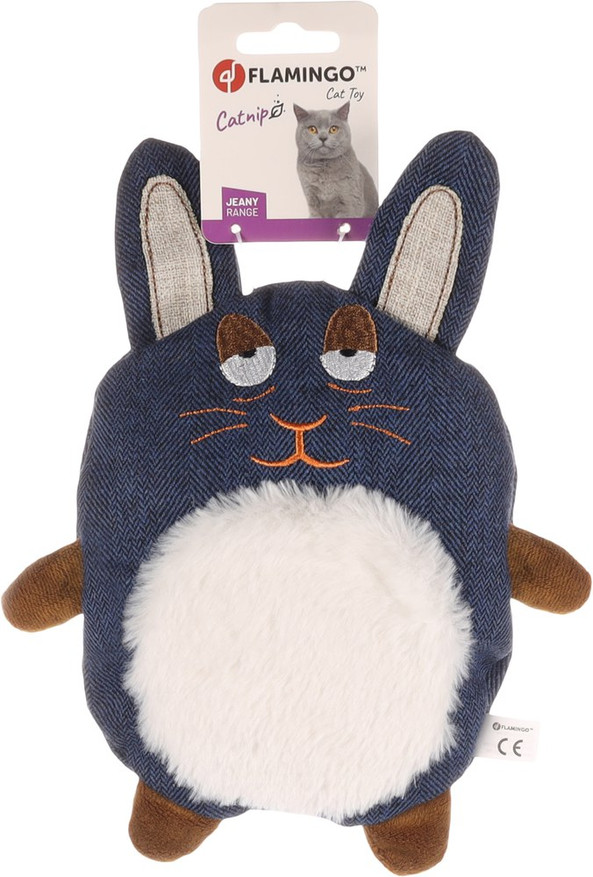 Flamingo f-561330 - Peluches Lapin Bleu pour Chat Actif et Heureux