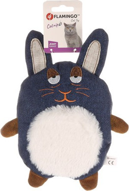 Flamingo f-561330 - Dark Blue Catnip Bunny Plush Toy for Cats