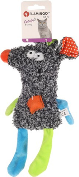 Flamingo f-561324 - Mouzo the Mouse: Catnip Plush Toy with Rustling Sounds