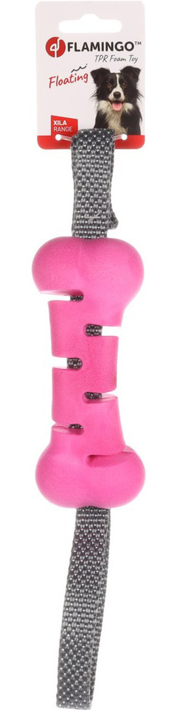Flamingo f-522063 - Xali Fuchsia Foam Dog Toy with Handle