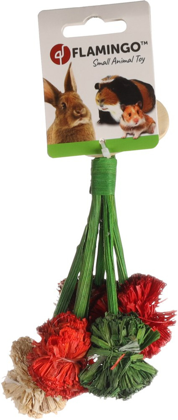 Flamingo f-210357 - Colorful Corn Husk Chew Toy for Rodents