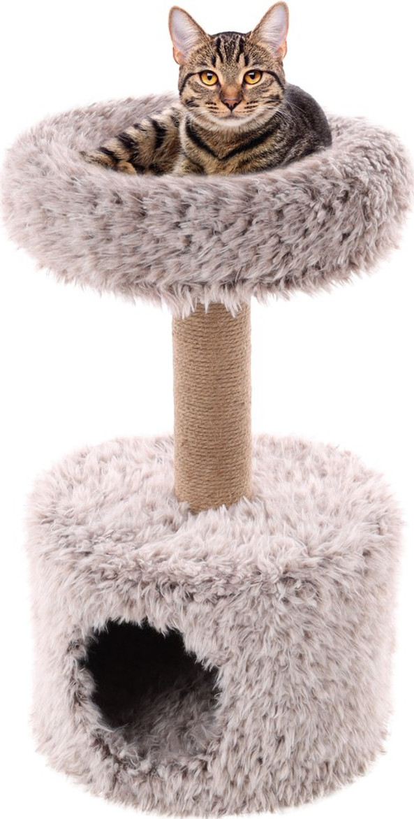 Flamingo f-561369 - Plush Cat Tower with Jute Scratching Post