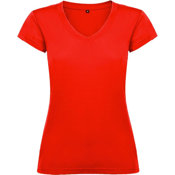 Roly R6646 - VICTORIA Women’s Slim-Fit V-Neck Short-Sleeve Tee