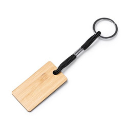 Claps 46197 - Janete Wooden Keychain with Polyester Cord Pouch