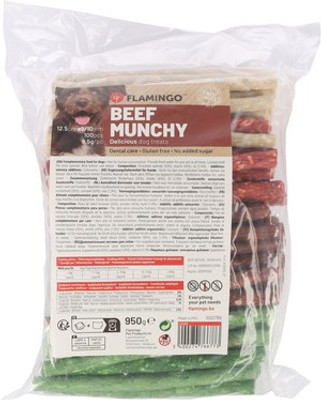 Flamingo f-500799 - Friandises Mâchouilles Buffles pour Chiens - 100 Pièces