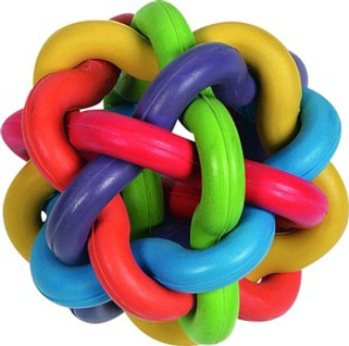 Flamingo f-503864 - Balle Colorée en Caoutchouc pour Chiens Joueurs