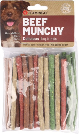 Flamingo f-503310 - Friandises Munchy Cigarette Mélange 12cm 8gr / 25 pcs 200gr