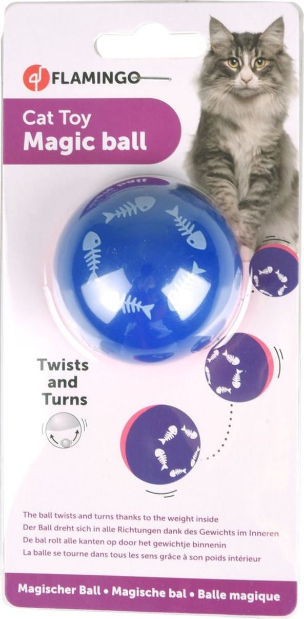 Flamingo f-504198 - Balle Magique à Motif Poisson pour Chat