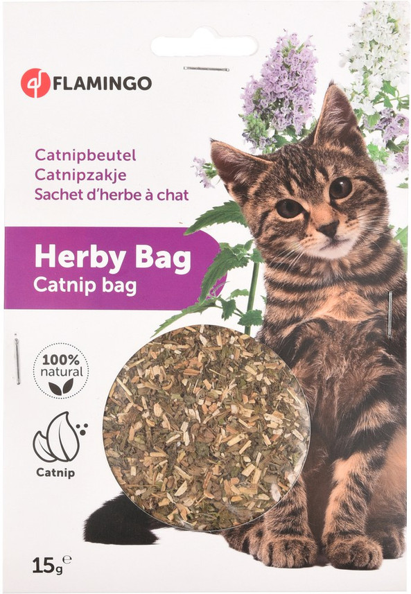 Flamingo f-503897 - Appât Sachet Herbe-aux-chats Brun clair