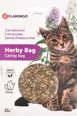 Flamingo f-503897 - Appât Sachet Herbe-aux-chats Brun clair