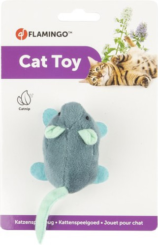 Flamingo f-504216 - Souris en Peluche avec Herbe à Chat Surprise