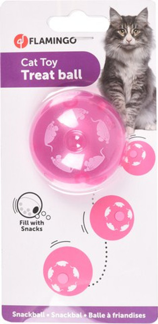 Flamingo f-504199 - Balle à Friandises pour Chat Rolly Rose