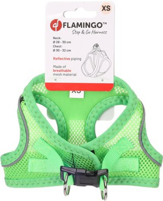Flamingo f-519218 - Harnais Sécurité Chiot Vert Réfléchissant