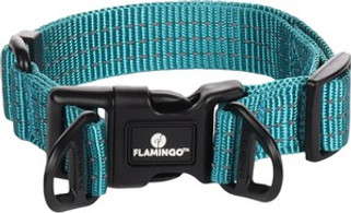 Flamingo f-521702 - Collier Réglable en Nylon avec Anneaux Réfléchissants