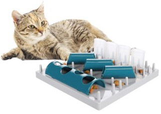 Flamingo f-561315 - Distributeur de Friandises pour Chats Fumbo Grey