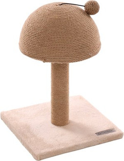 Flamingo f-561352 - Arbre à Chat Asha en Peluche Beige avec Jouet Bruyant