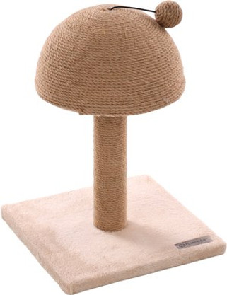Flamingo f-561352 - Arbre à Chat Asha en Peluche Beige avec Jouet Bruyant