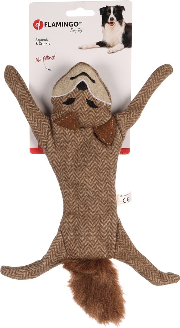 Flamingo f-522282 - Coyote Plush Squeaker & Crinkle Dog Toy