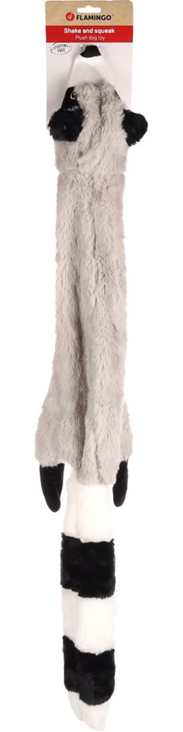 Flamingo f-522340 - Plush Raccoon Toy with Squeaker for Dogs