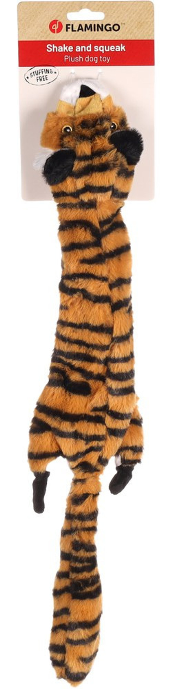 Flamingo f-522336 - Plush Squeaky Tiger Toy for Endless Fun