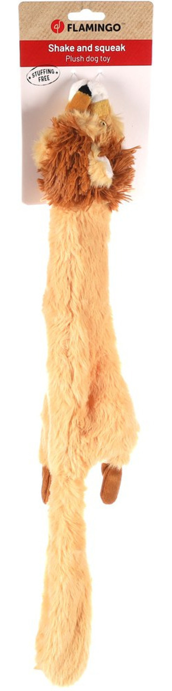 Flamingo f-522335 - Plush Squeaky Lion Dog Toy - Mess-Free Fun