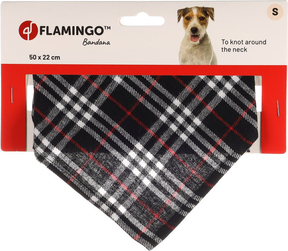 Flamingo f-522329 - Trendy Canine Black Bandana Accessory