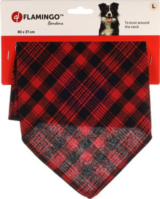 Flamingo f-522332 - Bandana Rouge Confort pour Chiens Courageux